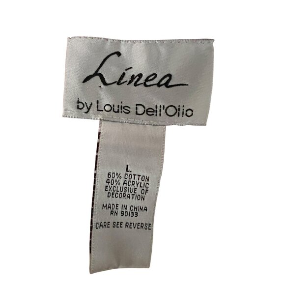 Vintage Linea by Louis Dell'Olio Red & Gold Sequin Sweater Sz Large Womens - Picture 4 of 9